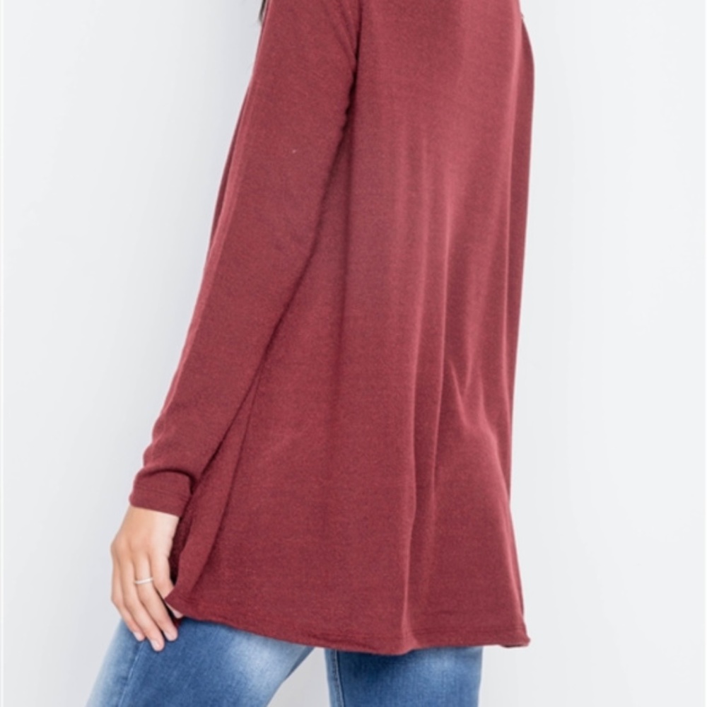 !!! One Left!!! Very J WineLoose Fit Soft Knit Top - Picture 2 of 7